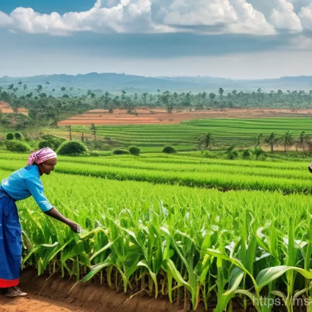 탄자니아의 산업과 무역 - **Prompt 1: Tanzanian Agricultural Resilience and Innovation**
"A vibrant, wide-angle shot depic...