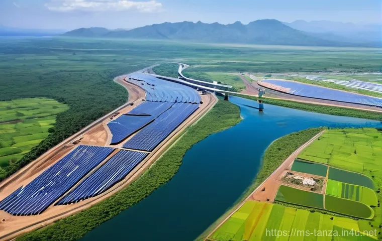 탄자니아와 한국 교류 역사 - **Prompt 1: Economic Partnership and Infrastructure Development**
"A vibrant, wide-angle shot de...